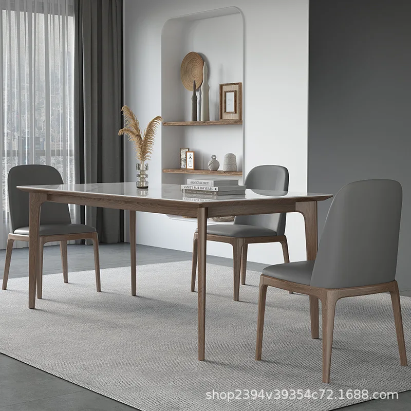 Ash Wood Walnut Color Rock Slab Rectangular Dining Table Japanese-Style Combination Solid Desktop Small Apartment
Ash Wood Walnut Color Rock Slab Rectangular Dining Table Japanese-Style Combination Solid Desktop Small Apartment