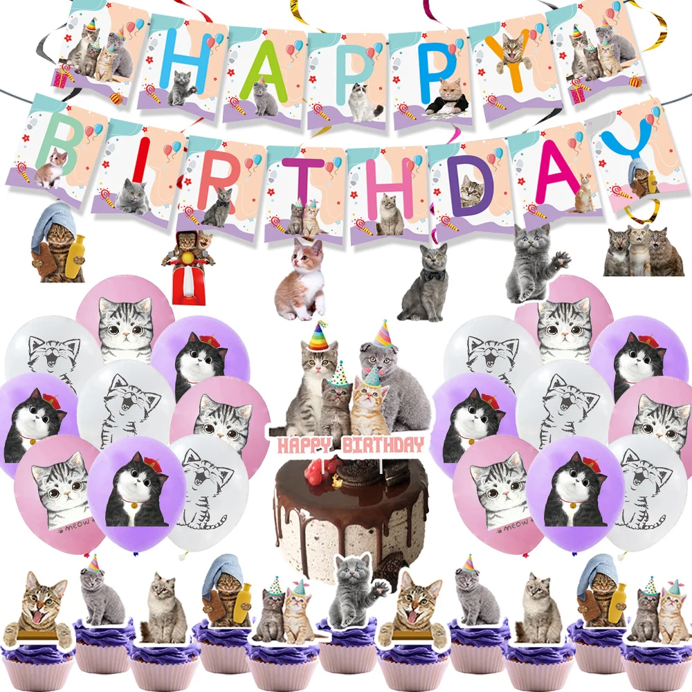 Pet Cats Birthday Party Decor Sets Include Banner Balloons Cake Topper Cupcake Topper Spiral Ornament Bunting Cat Baby Shower
Pet Cats Birthday Party Decor Sets Include Banner Balloons Cake Topper Cupcake Topper Spiral Ornament Bunting Cat Baby Shower