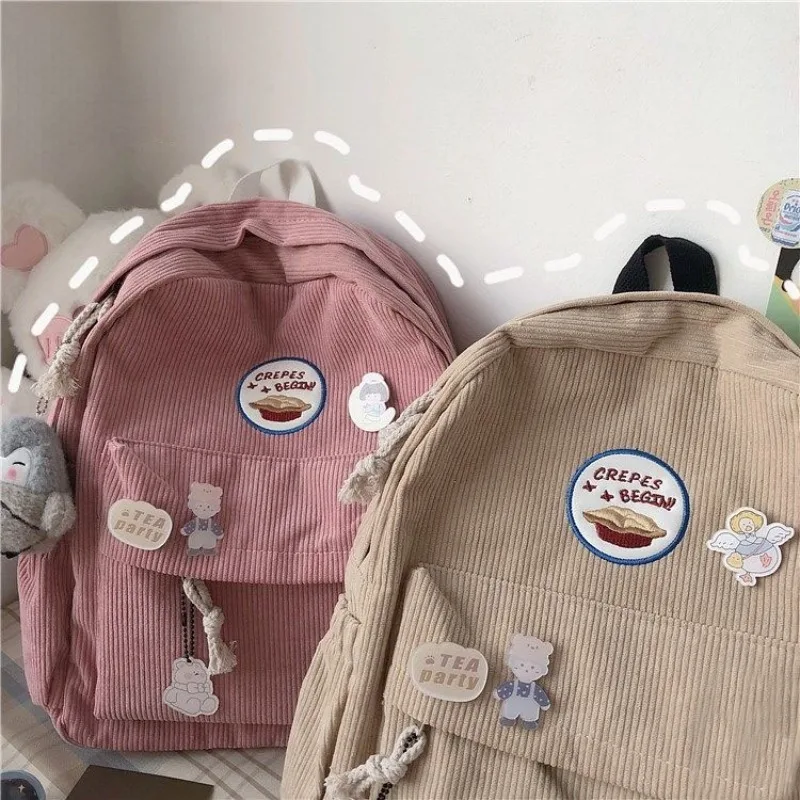 Vintage Fashion Womens Backpacks Corduroy Cute Japanese Style Casual School Backpack Aesthetic Fall New Fashion Female Bag
Vintage Fashion Womens Backpacks Corduroy Cute Japanese Style Casual School Backpack Aesthetic Fall New Fashion Female Bag