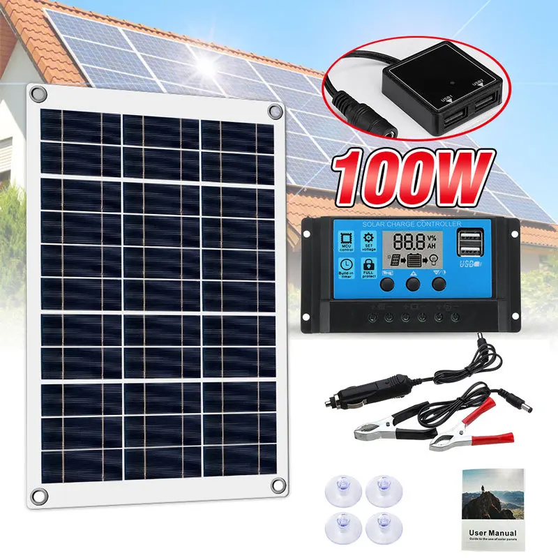 Mountaineering Camping 100W Rigid Solar Panel 23% High Efficiency IP68 Waterproof Solar Panel Kits PV Charging Power With Mounti
Mountaineering Camping 100W Rigid Solar Panel 23% High Efficiency IP68 Waterproof Solar Panel Kits PV Charging Power With Mounti
