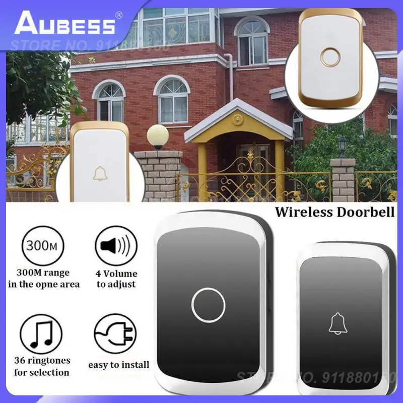 Waterproof Intelligent Door Bell Cordless Chimes 300m Range Wireless Doorbell Home 36 Songs Door Calling Bell Home Appliance
Waterproof Intelligent Door Bell Cordless Chimes 300m Range Wireless Doorbell Home 36 Songs Door Calling Bell Home Appliance