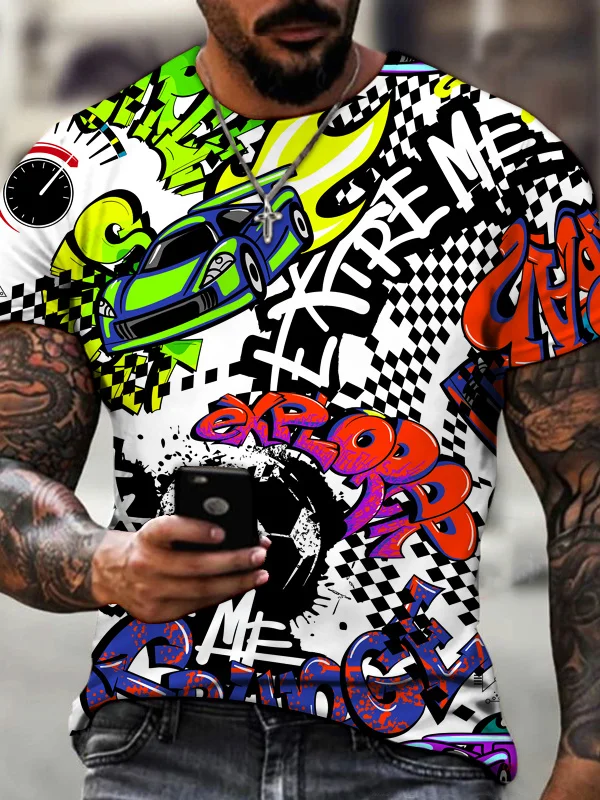 New Summer Fashion Men's 3D Printing T-shirt Men's Funny Graffiti Short-sleeved Fashion Street Casual O-neck Oversized
New Summer Fashion Men's 3D Printing T-shirt Men's Funny Graffiti Short-sleeved Fashion Street Casual O-neck Oversized