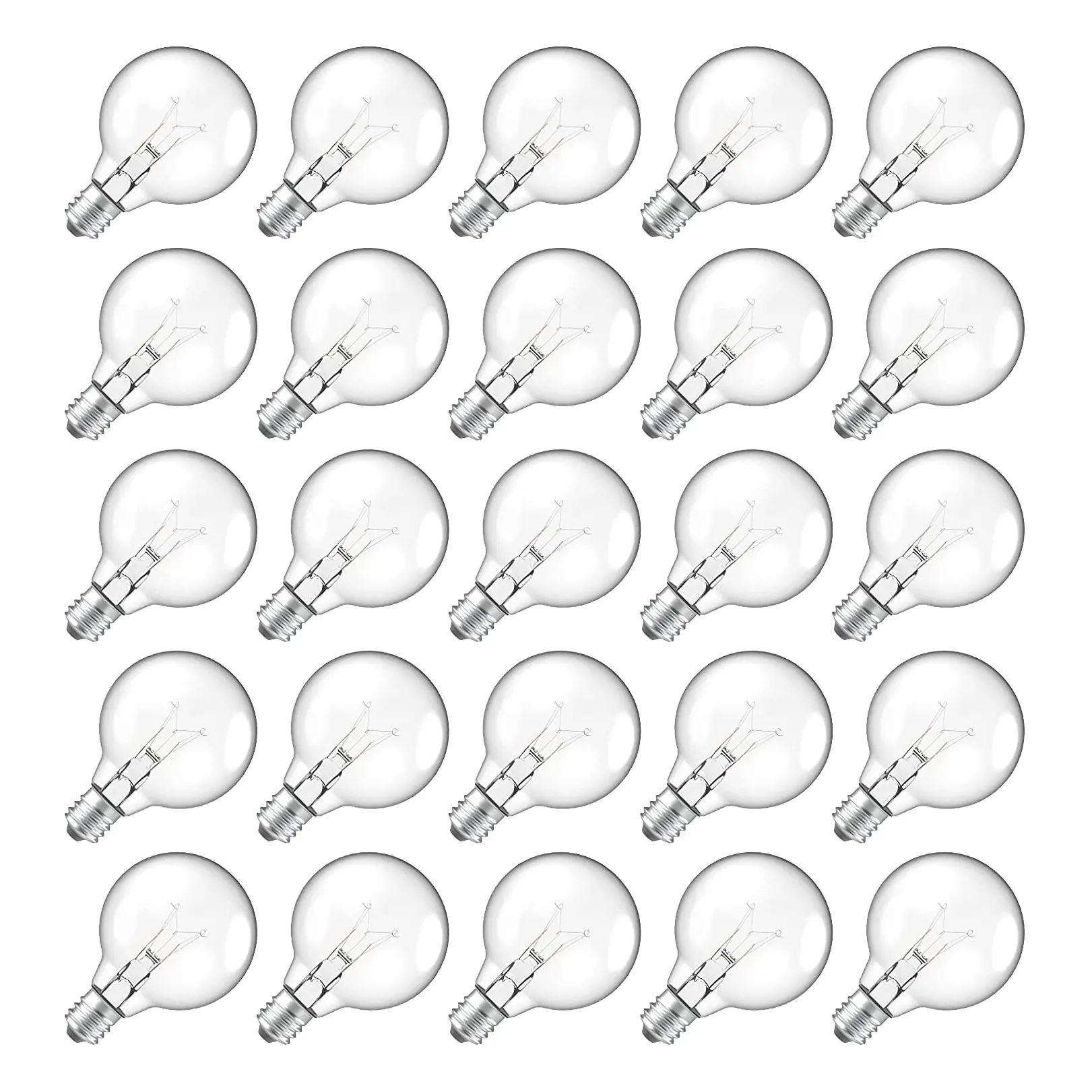 25Pcs G40 Replacement Light Bulbs E12 Candelabra Screw Base LED Globe Bulbs for Indoor Outdoor String Lights Warm White
25Pcs G40 Replacement Light Bulbs E12 Candelabra Screw Base LED Globe Bulbs for Indoor Outdoor String Lights Warm White