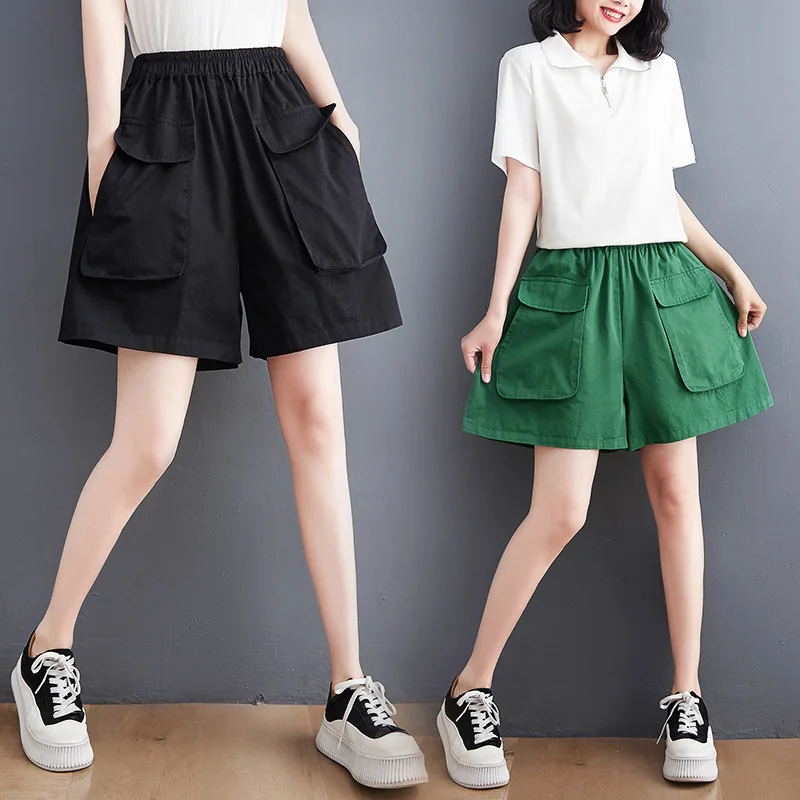 2022 Summer New Solid Color Three-dimensional Casual Large Pocket Cotton and Linen Shorts Women
2022 Summer New Solid Color Three-dimensional Casual Large Pocket Cotton and Linen Shorts Women