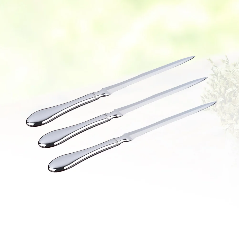 3pcs Letter Openers Waterdrop Shaped Handle Metal Silver Envelope Slitter Letter Opening for Office
3pcs Letter Openers Waterdrop Shaped Handle Metal Silver Envelope Slitter Letter Opening for Office