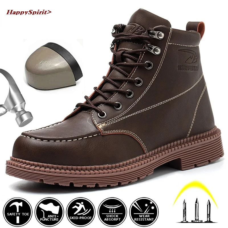 Men Leather Shoes For Work Safety Boots Brand Indestructible Shoes European Standard Steel Toe Work Shoes Puncture-Proof Boots 9
Men Leather Shoes For Work Safety Boots Brand Indestructible Shoes European Standard Steel Toe Work Shoes Puncture-Proof Boots 9