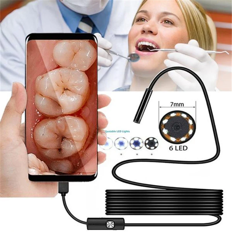 7.0/5.5 MM IP67 Waterproof Endoscope Camera 6 LEDs Adjustable USB Android Flexible Inspection Borescope Cameras for Phone PC
7.0/5.5 MM IP67 Waterproof Endoscope Camera 6 LEDs Adjustable USB Android Flexible Inspection Borescope Cameras for Phone PC
