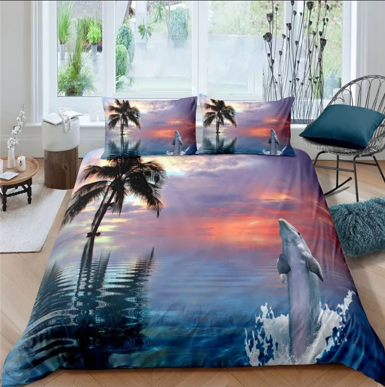 Bedding Set for Kids Adults Blue Ocean Animal Polyester Quilt Cover Dolphin Duvet Cover King/Queen Size Cute Baby Dolphin Print
Bedding Set for Kids Adults Blue Ocean Animal Polyester Quilt Cover Dolphin Duvet Cover King/Queen Size Cute Baby Dolphin Print