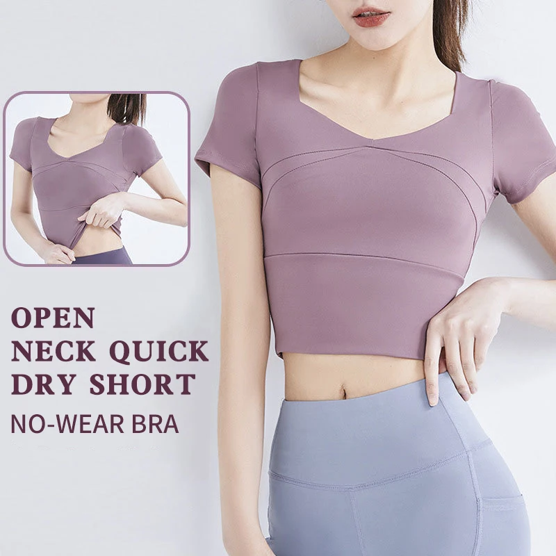 Футболка для йоги женский короткий секционный Быстросохнущий Топ Для Йоги эластичный пояс нагрудная Подушка спортивные колготки бесшовные голая Йога с коротким рукавом
Футболка для йоги женский короткий секционный Быстросохнущий Топ Для Йоги эластичный пояс нагрудная Подушка спортивные колготки бесшовные голая Йога с коротким рукавом