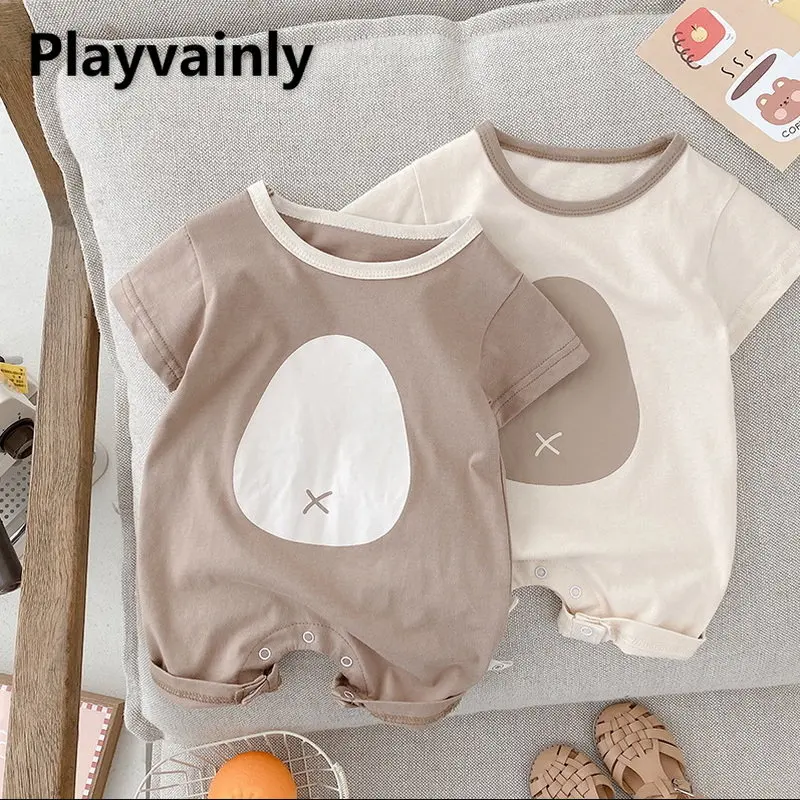 New Summer Baby Girl Boy Romper Beige Coffee Round Neck Cotton Short Sleeves Jumpsuit Kids 1pcs Clothes EL679
New Summer Baby Girl Boy Romper Beige Coffee Round Neck Cotton Short Sleeves Jumpsuit Kids 1pcs Clothes EL679