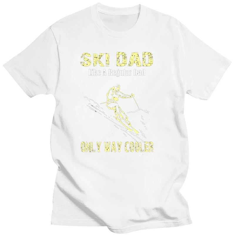 

Забавный дизайн для катания на лыжах, папа, подарок для отца, катание на лыжах, подарок, футболка с принтом, оригинальная новая стильная трендовая рубашка из натурального хлопка