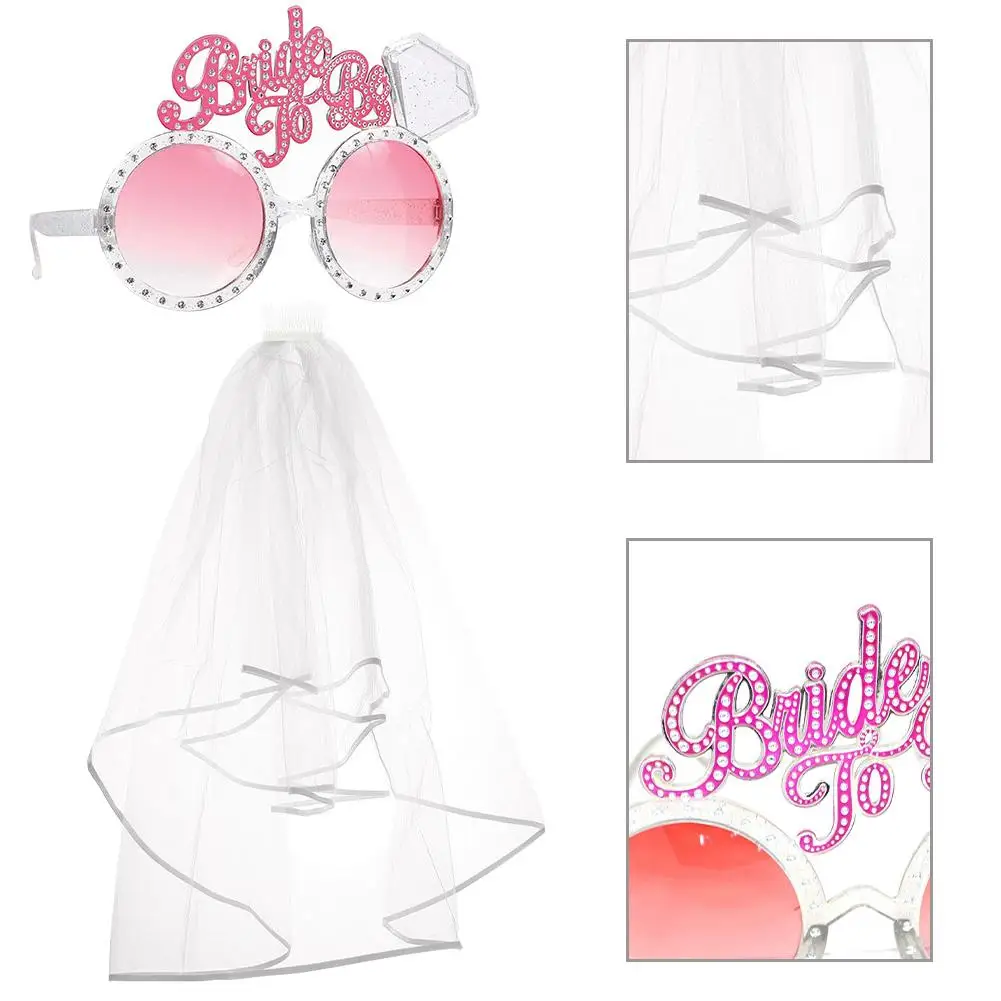 White Short Bridal Wedding Veil Glasses Set Bride To Be Bachelorette Hen Party Bridal Shower Marriage Gift Hair Decor
White Short Bridal Wedding Veil Glasses Set Bride To Be Bachelorette Hen Party Bridal Shower Marriage Gift Hair Decor