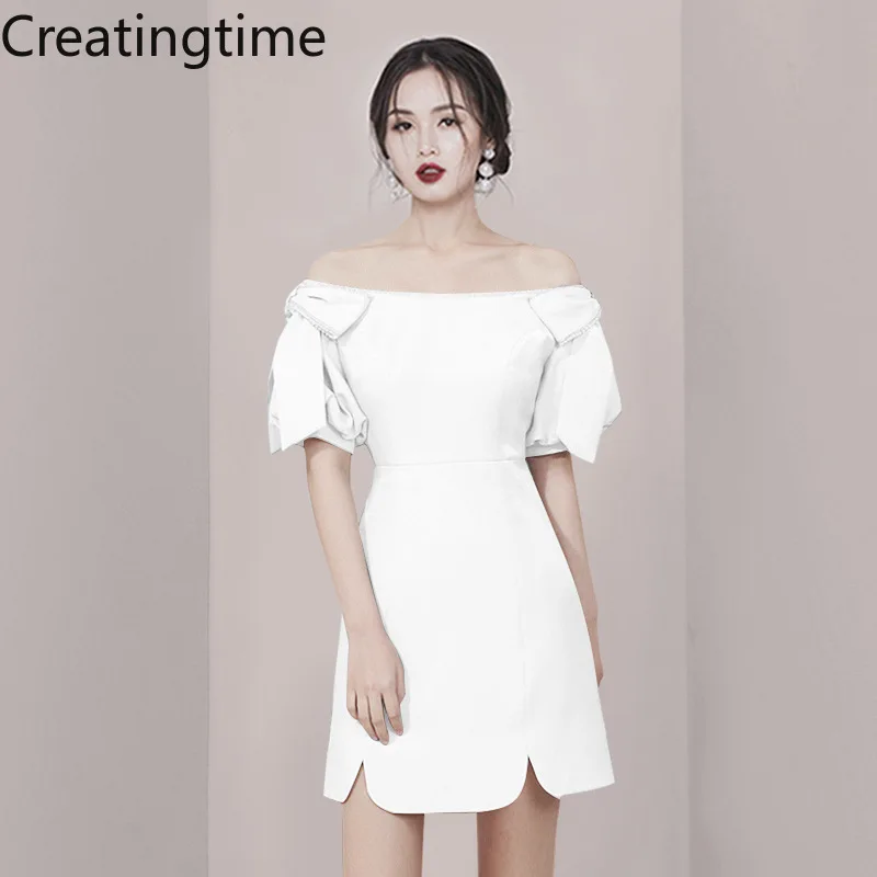 Creatingtime 2022 Summer New Slash Neck Puff Sleeves Acrylic Beaded Bow Patchwork Backless High Waist Dress Fashion Women LH221
Creatingtime 2022 Summer New Slash Neck Puff Sleeves Acrylic Beaded Bow Patchwork Backless High Waist Dress Fashion Women LH221
