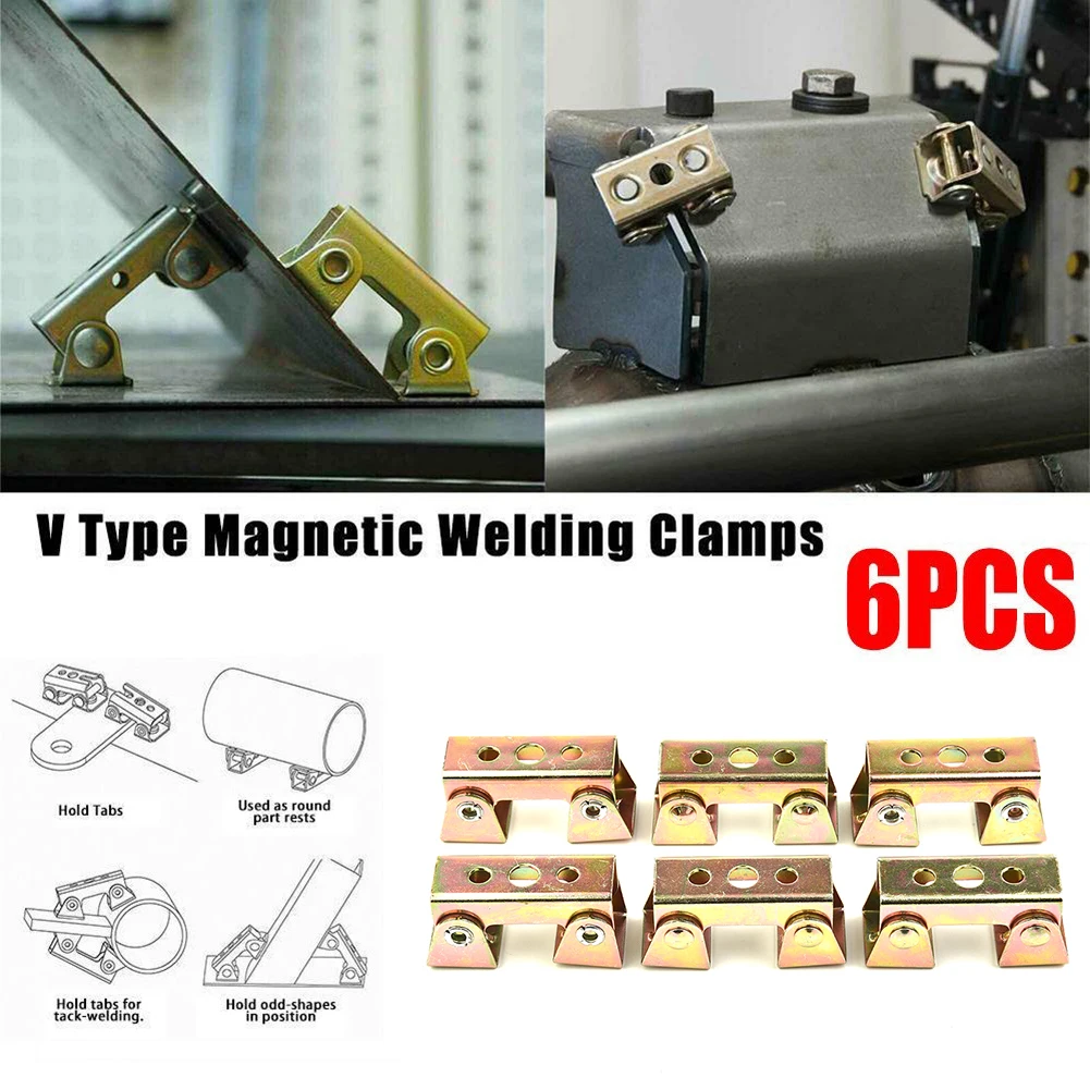 6pcs V-Shaped Clamps Welding Holder Welding Fixture Adjustable fixture Hand Tools Metal Working Tool
6pcs V-Shaped Clamps Welding Holder Welding Fixture Adjustable fixture Hand Tools Metal Working Tool