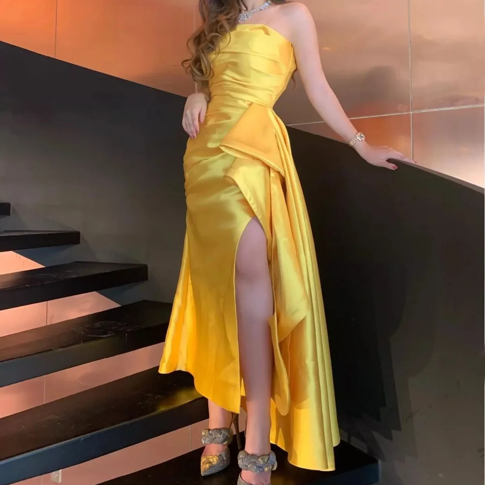 Serendipity Evening Dress Formal Occasion Ankle-Length Strapless A-Line High Split Slim Fit Cocktail Prom Gown For Sexy Women
Serendipity Evening Dress Formal Occasion Ankle-Length Strapless A-Line High Split Slim Fit Cocktail Prom Gown For Sexy Women