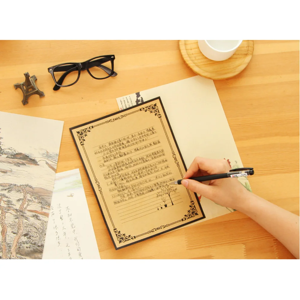 8Pcs Kraft Paper Retro Writing Paper Vintage Letter Paper Stationery Set (2 Patterns)
8Pcs Kraft Paper Retro Writing Paper Vintage Letter Paper Stationery Set (2 Patterns)