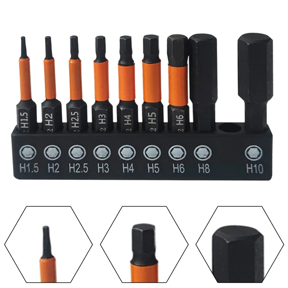 9pcs 50mm Hexagon Screwdriver Bit Shank 1/4 Inch Magnetic For Electric Screwdriver Drill Manual Tools Anti Slip Hand Tools
9pcs 50mm Hexagon Screwdriver Bit Shank 1/4 Inch Magnetic For Electric Screwdriver Drill Manual Tools Anti Slip Hand Tools