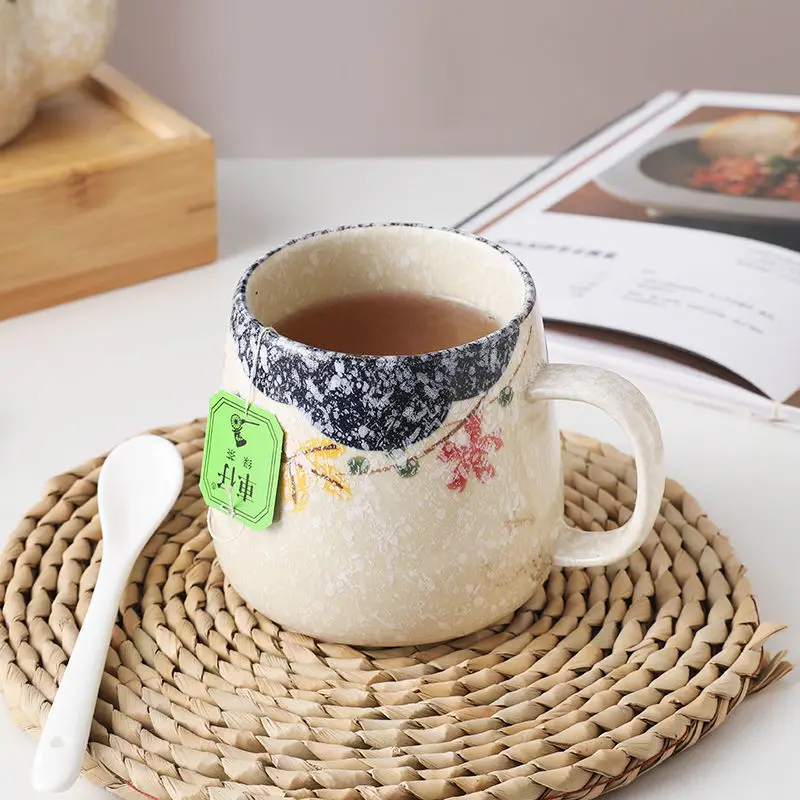 370ML Vintage Coffee Mug Unique Japanese Retro Style Ceramic Cups Kiln Change Clay Breakfast Cup Creative Gift for Your Friends
370ML Vintage Coffee Mug Unique Japanese Retro Style Ceramic Cups Kiln Change Clay Breakfast Cup Creative Gift for Your Friends
