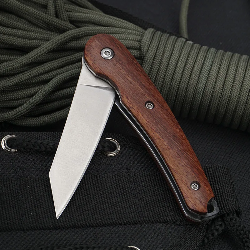 High Quality Wooden Handle D2 Blade Actical Folding Knife Outdoor Hunting Survival Safety Pocket Military Knives EDC Tool
High Quality Wooden Handle D2 Blade Actical Folding Knife Outdoor Hunting Survival Safety Pocket Military Knives EDC Tool