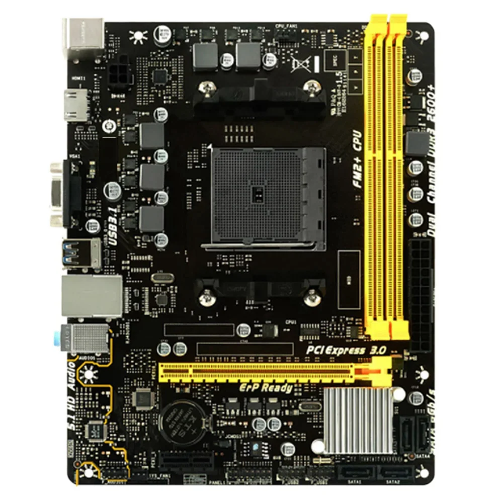 Материнская плата A68MHE для настольного компьютера AMD FM2 + Gigabit Ethernet DDR3, совместима с HDMI
Материнская плата A68MHE для настольного компьютера AMD FM2 + Gigabit Ethernet DDR3, совместима с HDMI