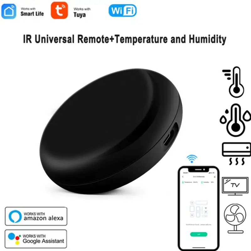 Tuya WiFi 2 in 1 IR Universal Remote Controller+Temperature and humidity Tuya/Smart Life App Voice Control Alexa Google Home
Tuya WiFi 2 in 1 IR Universal Remote Controller+Temperature and humidity Tuya/Smart Life App Voice Control Alexa Google Home