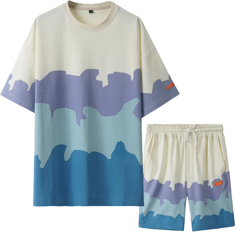 2022 Summer Fashion Gradient Color Casual Tracksuit Men T-Shirts+Shorts 2 Piece Set Men Streetwear Jogger Sweat Suits 5XL
2022 Summer Fashion Gradient Color Casual Tracksuit Men T-Shirts+Shorts 2 Piece Set Men Streetwear Jogger Sweat Suits 5XL