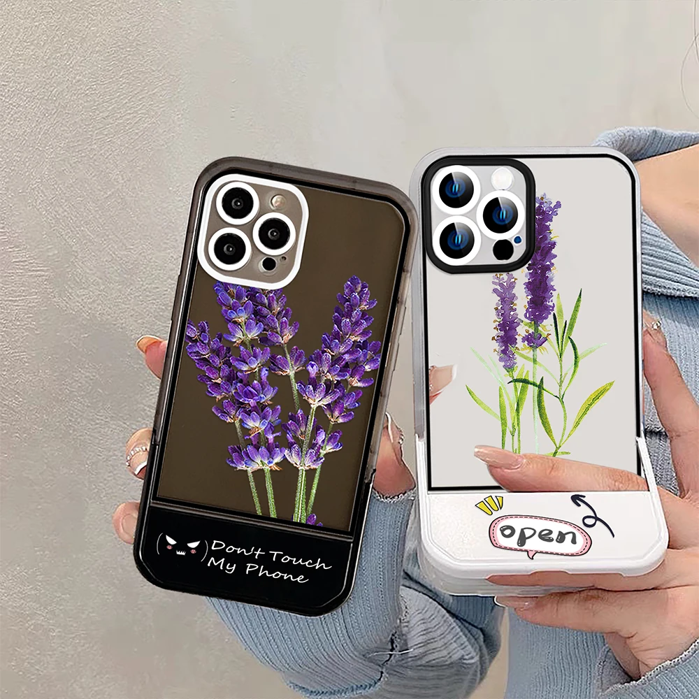 Lavender Floral Stand Holder Case for iPhone 14ProMax 14Plus 13 12 11 Pro Max Soft Transparent Silicone Protection Shell Capinha 
Lavender Floral Stand Holder Case for iPhone 14ProMax 14Plus 13 12 11 Pro Max Soft Transparent Silicone Protection Shell Capinha