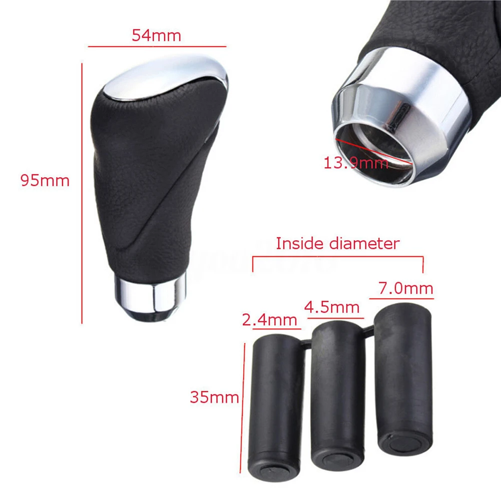 Car Gearshift Knob Shifter Lever Head Kit Parts Replacement Black Black &chrome Leather &metal Manual/Automatic
Car Gearshift Knob Shifter Lever Head Kit Parts Replacement Black Black &chrome Leather &metal Manual/Automatic