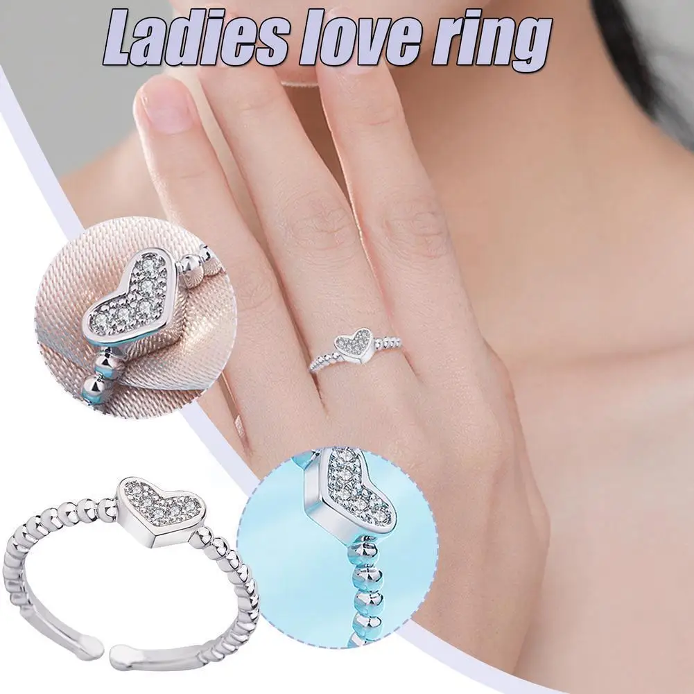 Diamond Heart Ring Fashion For Women Adjustable Love Heart Finger Rings Minimalist Wedding Ring Jewelry Valentine's Day Gif K0s2
Diamond Heart Ring Fashion For Women Adjustable Love Heart Finger Rings Minimalist Wedding Ring Jewelry Valentine's Day Gif K0s2