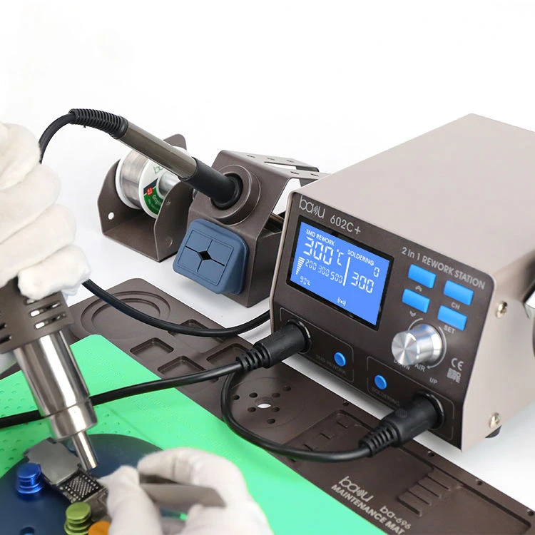 Latest product BAKU ba-602C+ bga micro soldering station with electric soldering irons hot air gun for iPhone PCB repair
Latest product BAKU ba-602C+ bga micro soldering station with electric soldering irons hot air gun for iPhone PCB repair