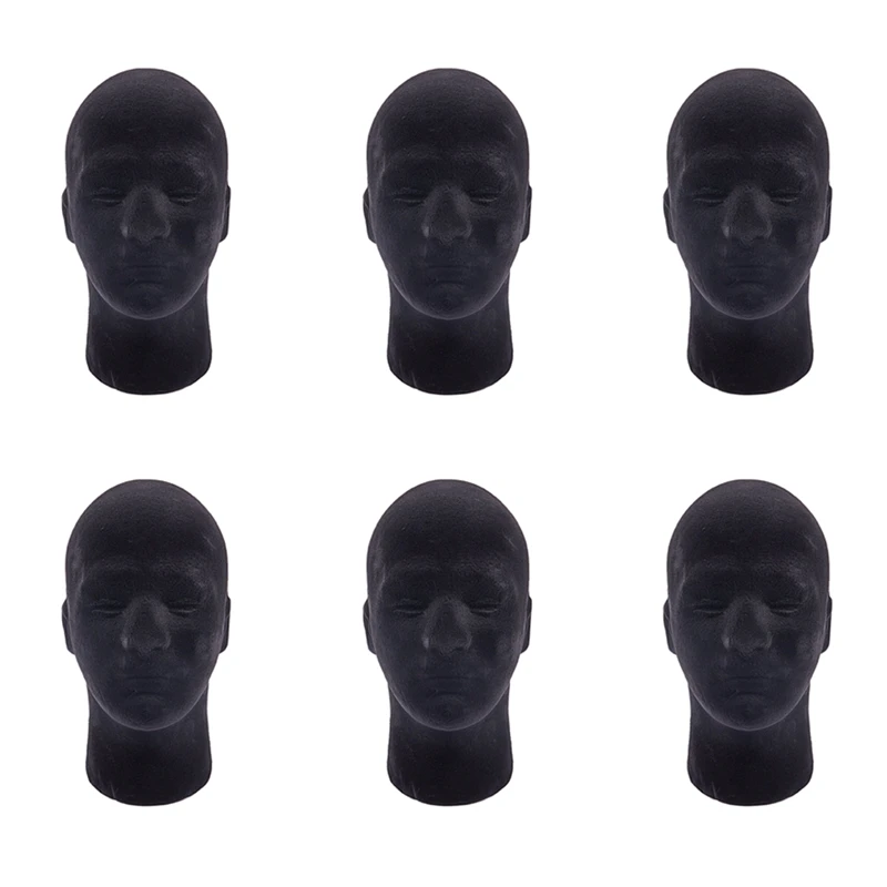 2023 Hot Sale-6X Male Styrofoam Foam Mannequin Manikin Head Model Wigs Glasses Cap Display Stand Black 
2023 Hot Sale-6X Male Styrofoam Foam Mannequin Manikin Head Model Wigs Glasses Cap Display Stand Black