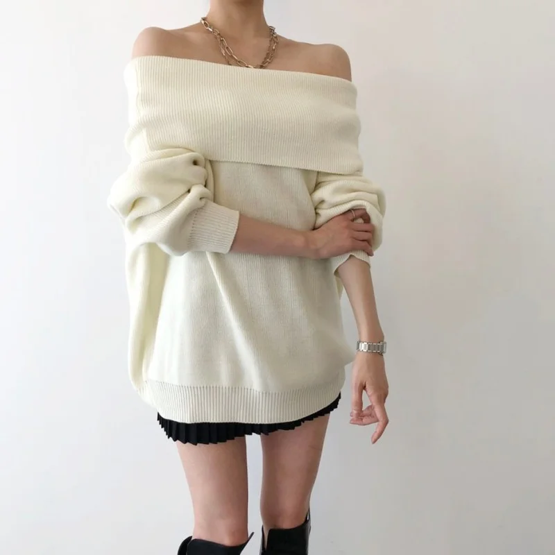 Women 2022 Korean Style Temperament Elegant Off-the-shoulder Neckline Loose Mid-length Two-wear Long-sleeved Knitted Sweater
Women 2022 Korean Style Temperament Elegant Off-the-shoulder Neckline Loose Mid-length Two-wear Long-sleeved Knitted Sweater