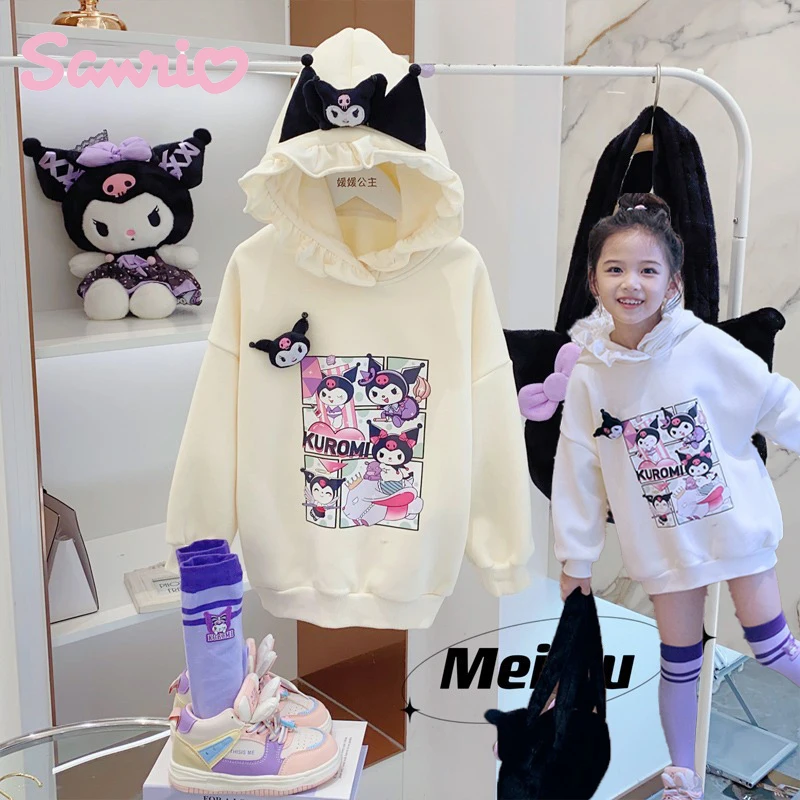 Детская толстовка с капюшоном Kawaii Anime Sanrio Kuromi, топ с мультяшным аниме для девочек, осенняя утепленная толстовка с длинным рукавом и капюшоном, подарок
Детская толстовка с капюшоном Kawaii Anime Sanrio Kuromi, топ с мультяшным аниме для девочек, осенняя утепленная толстовка с длинным рукавом и капюшоном, подарок