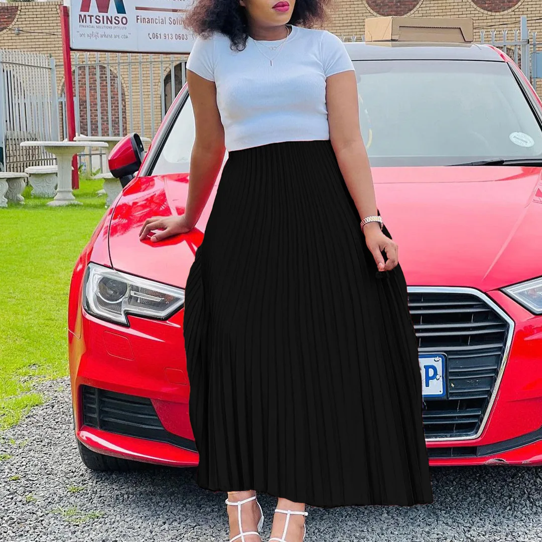 Cacocala 2023 Spring Summer New Solid Color High Waist Women Large Skirt Skirt Elegant Temperament Female Pleated Skirts
Cacocala 2023 Spring Summer New Solid Color High Waist Women Large Skirt Skirt Elegant Temperament Female Pleated Skirts