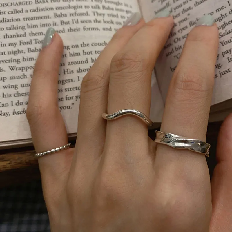 Korean 925 Sterling Silver Fashionable Simple Irregular Ring Female Design Index Ring New Anillos de Acero Inoxidable Para Mujer
Korean 925 Sterling Silver Fashionable Simple Irregular Ring Female Design Index Ring New Anillos de Acero Inoxidable Para Mujer