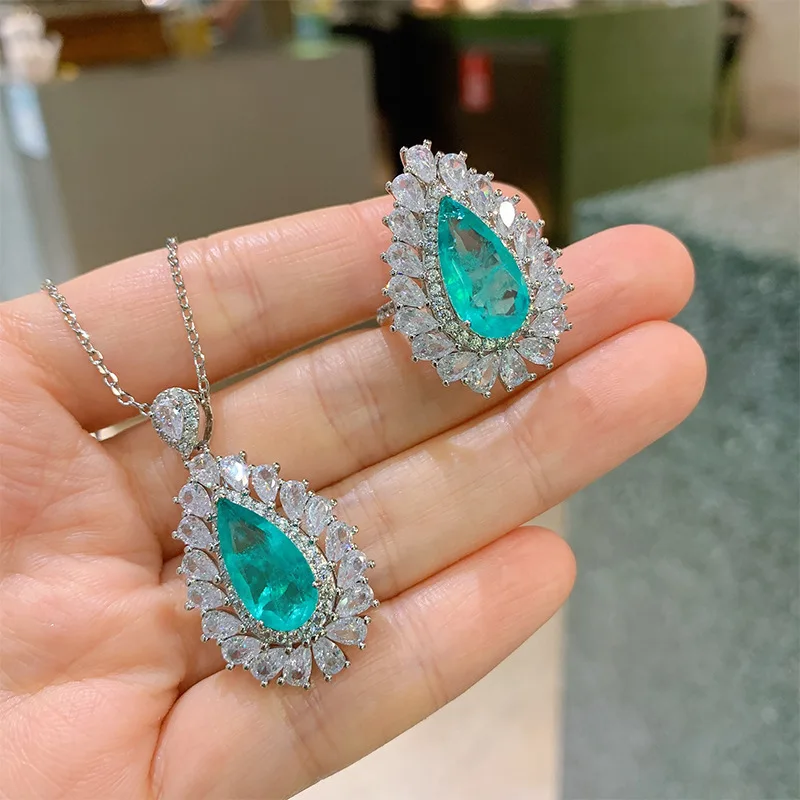 Retro Square Water Droplets Paraiba Crystal Pendant Adjustable Ring Women's Jewelry Dress Accessories Party Wedding Anniversary 
Retro Square Water Droplets Paraiba Crystal Pendant Adjustable Ring Women's Jewelry Dress Accessories Party Wedding Anniversary