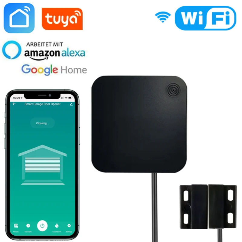 Смарт-выключатель для гаражных ворот, Wi-Fi управление через приложение, работает с Alexa Assistant Google Home Smart Life Tuya
Смарт-выключатель для гаражных ворот, Wi-Fi управление через приложение, работает с Alexa Assistant Google Home Smart Life Tuya