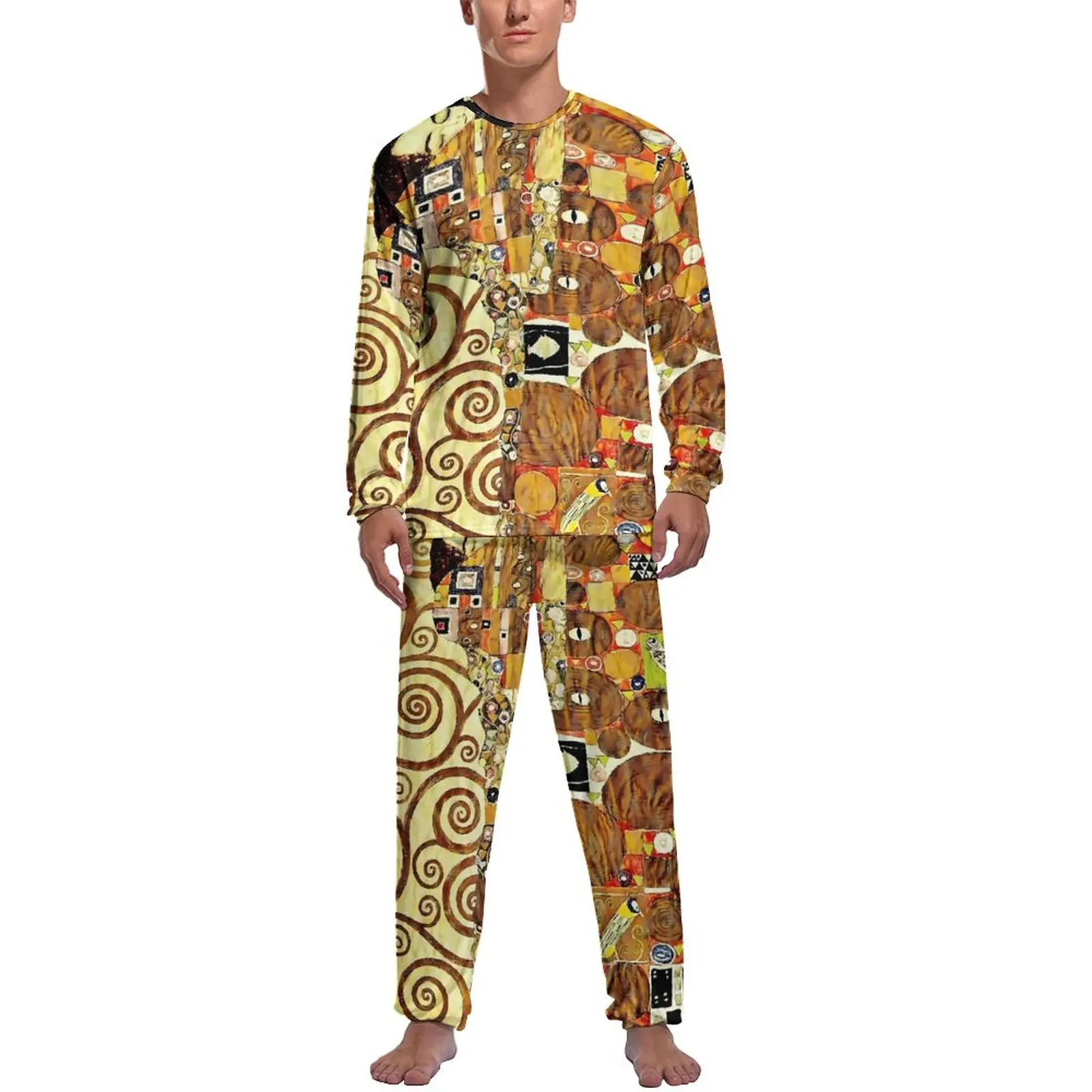 Gustav Klimt Detail Pajamas The Trees of Life Long Sleeve Cool Pajama Sets 2 Piece Home Winter Custom Nightwear Birthday Gift
Gustav Klimt Detail Pajamas The Trees of Life Long Sleeve Cool Pajama Sets 2 Piece Home Winter Custom Nightwear Birthday Gift