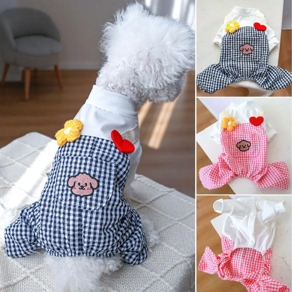 Pet Jumpsuit Round Neck Comfortable Pet Dog Plaid Romper Clothes Supplies Bichon Skirt Pet Bow Suspender Teddy Yorkshire Cool 
Pet Jumpsuit Round Neck Comfortable Pet Dog Plaid Romper Clothes Supplies Bichon Skirt Pet Bow Suspender Teddy Yorkshire Cool