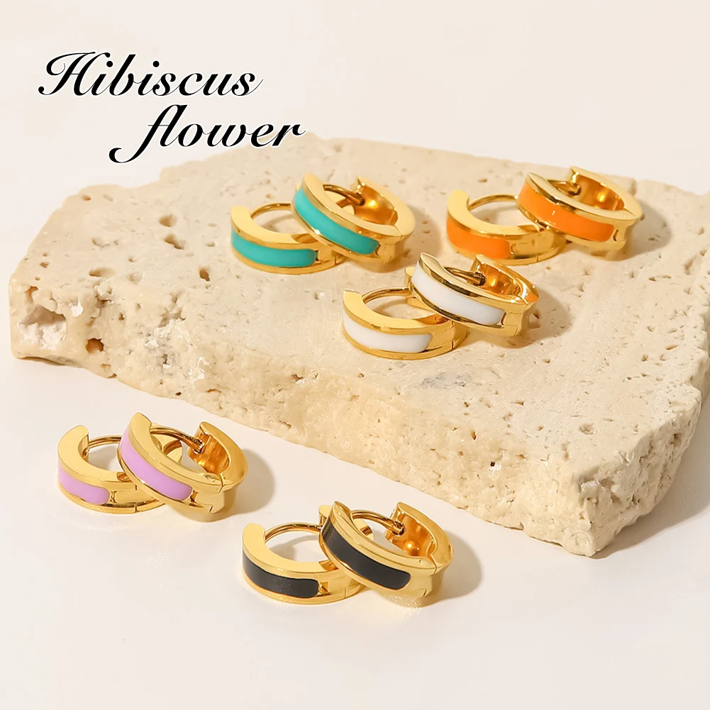 Hibiscus Flower Five Colors Earring Aesthetic Accessories Dripping Oil Ear Jewelry Women's Stainless Steel Earring Trend 2023
Hibiscus Flower Five Colors Earring Aesthetic Accessories Dripping Oil Ear Jewelry Women's Stainless Steel Earring Trend 2023