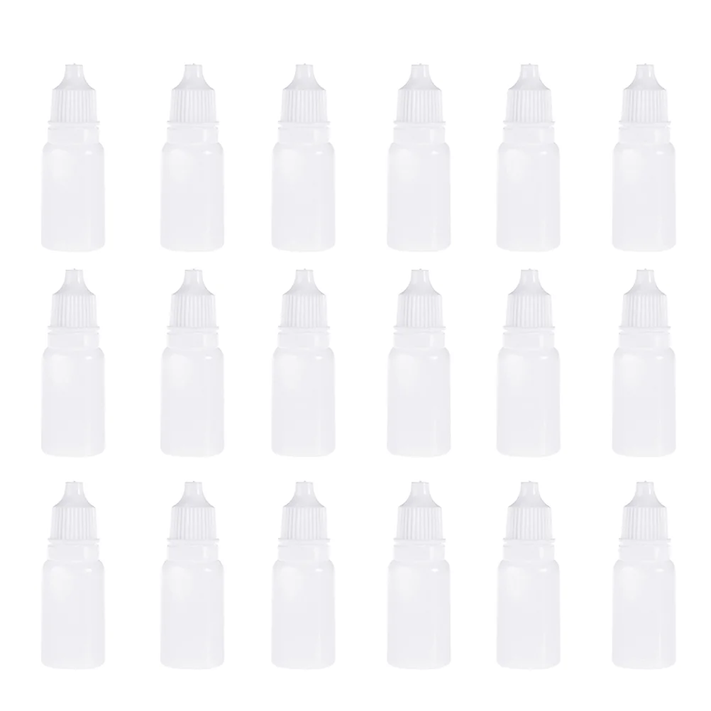 

50 Pcs 10ml Empty Plastic Squeezable Dropper Bottles Eye Liquid Dropper Dropping Bottles (White) Hdpe