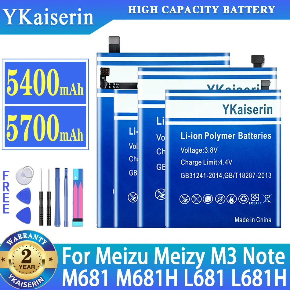 YKaiserin Battery For Meizu M3 Note M3Note L681 L681H M681 M681H Phone Latest Production Battery + Tracking Number
YKaiserin Battery For Meizu M3 Note M3Note L681 L681H M681 M681H Phone Latest Production Battery + Tracking Number