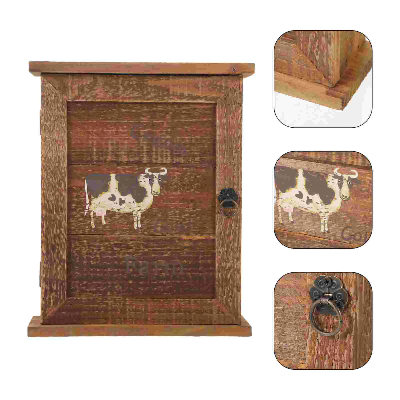 Decorative Wooden Wall Mounted Key Cabinet with Panel Door & Sheep Carvings Key Hanging Gift for Christmas or Holder organizer
Decorative Wooden Wall Mounted Key Cabinet with Panel Door & Sheep Carvings Key Hanging Gift for Christmas or Holder organizer