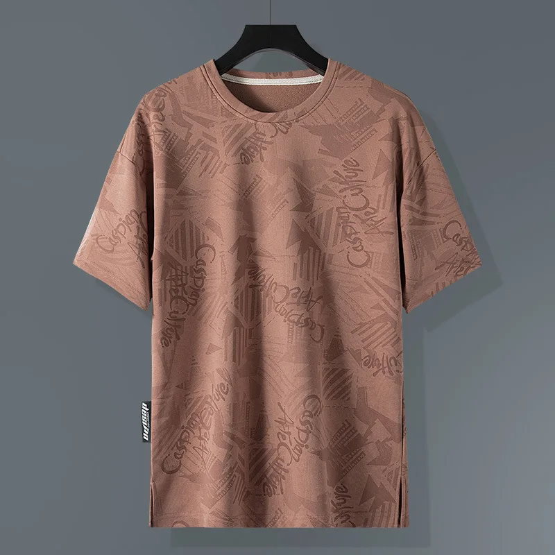 Мужская футболка с круглым вырезом, коротким рукавом и принтом, размеры до 7XL 
Мужская футболка с круглым вырезом, коротким рукавом и принтом, размеры до 7XL