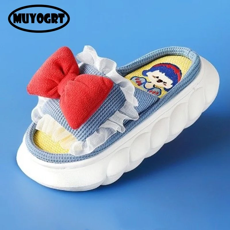 Women Sweet Slippers Girls Princess Indoor Bedroom Slipper Soft Cotton Linen Home Shoes Thick Sole Platform Sandals Cute Slides
Women Sweet Slippers Girls Princess Indoor Bedroom Slipper Soft Cotton Linen Home Shoes Thick Sole Platform Sandals Cute Slides