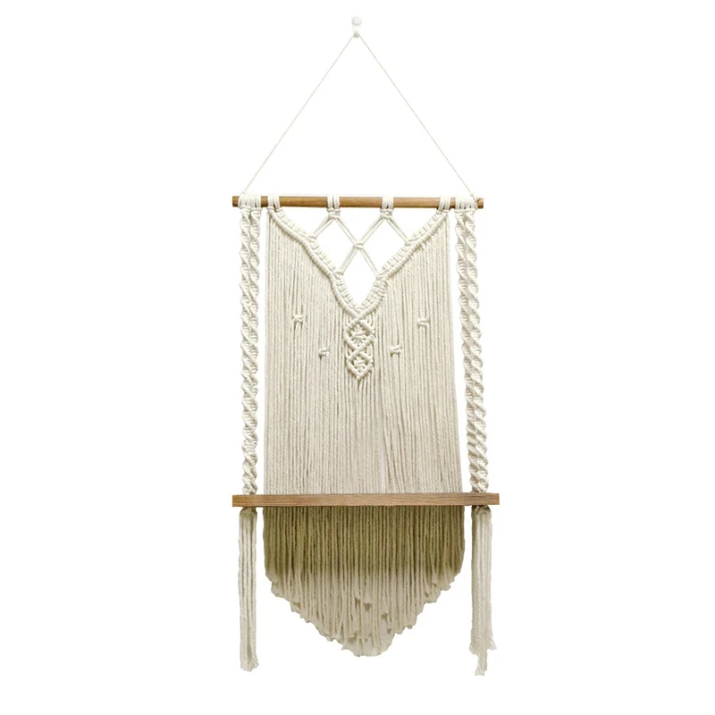 Macrame Wall Hanging Shelf - Boho Decor - Floating Shelves for Plant Pot, 1 Tier Shelf for Wall Home Decor
Macrame Wall Hanging Shelf - Boho Decor - Floating Shelves for Plant Pot, 1 Tier Shelf for Wall Home Decor