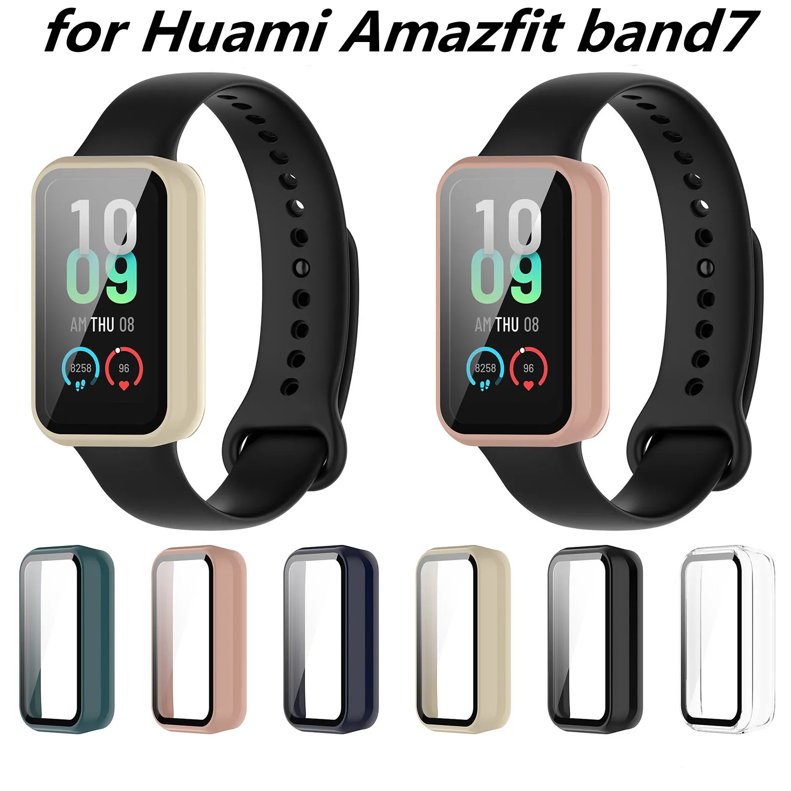 Чехол для часов + закаленное стекло для Huami Amazfit band7, матовый чехол из поликарбоната, универсальный защитный бампер для Amazfit band7
Чехол для часов + закаленное стекло для Huami Amazfit band7, матовый чехол из поликарбоната, универсальный защитный бампер для Amazfit band7