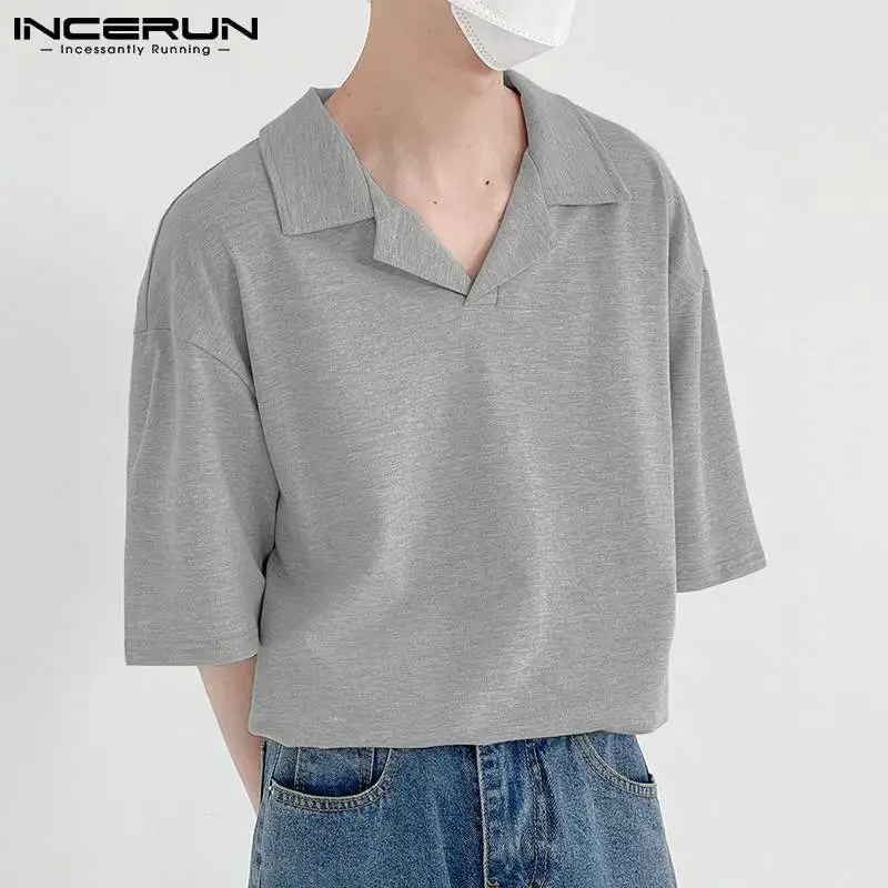 Модная мужская Повседневная футболка, однотонная свободная уличная одежда с отложным воротником и коротким рукавом, мужские футболки для о...
Модная мужская Повседневная футболка, однотонная свободная уличная одежда с отложным воротником и коротким рукавом, мужские футболки для о...