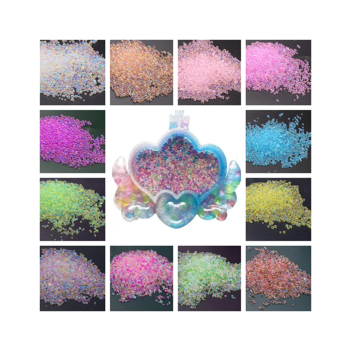 Jewelry Beads Crafts Non-porous Mix Size Bubble Beads AB Transparent Colorful Blisters Round Bead Nail Art Filling Phone Decor
Jewelry Beads Crafts Non-porous Mix Size Bubble Beads AB Transparent Colorful Blisters Round Bead Nail Art Filling Phone Decor