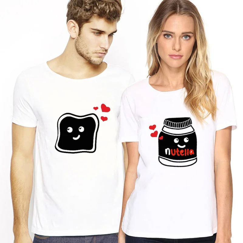 Women Tops Couple Harajuku T Shirts Funny New Couple Clothes Summer Cool Women T-shirt Cotton Print Nutella T Shirt Plus Size
Women Tops Couple Harajuku T Shirts Funny New Couple Clothes Summer Cool Women T-shirt Cotton Print Nutella T Shirt Plus Size